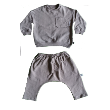Warm cotton unisex kimono-over jumpsuit
