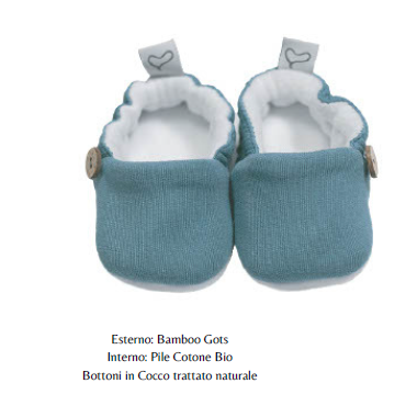 Non-slip Bamboo shoes 100%  outside and Fleece inside and coconut buttons side. Handmade