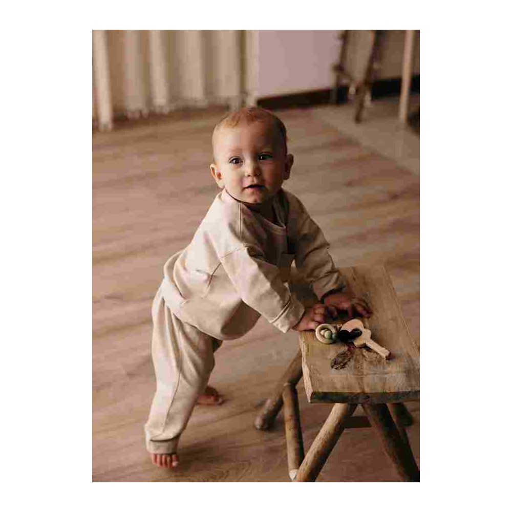 Tuta unisex kimono-over in cotone garzato