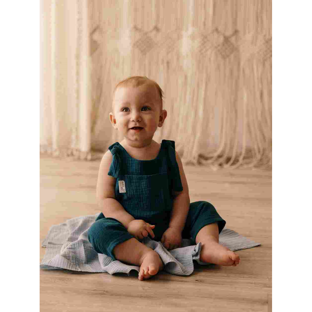 Unisex muslin overalls