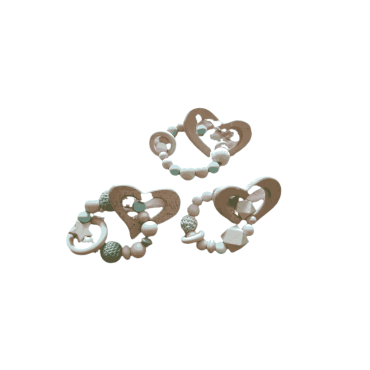 Natural Wood Heart Teether