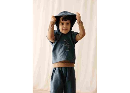Tuta unisex kimono-over in caldo cotone felpato