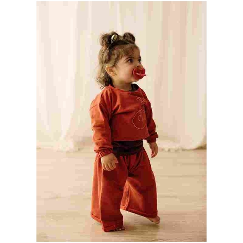 Tuta cachi unisex kimono-over in caldo cotone felpato