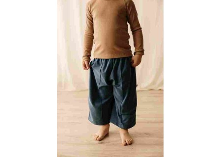 Unisex trousers with midrib in warm cotton