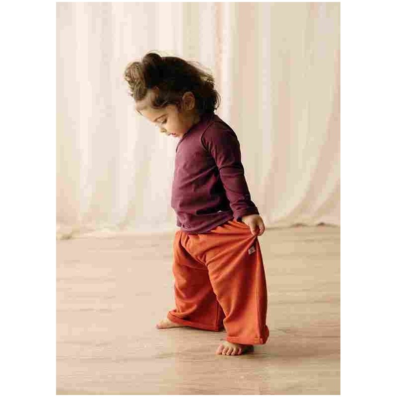 Unisex trousers with reverse backhose in warm cotton