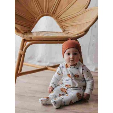 Unisex romper for infants. Jersey bio. Made in Italy