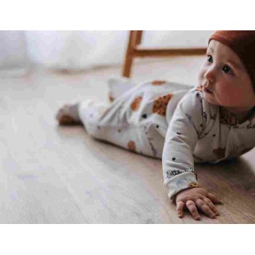 Unisex romper for infants. Jersey bio. Made in Italy